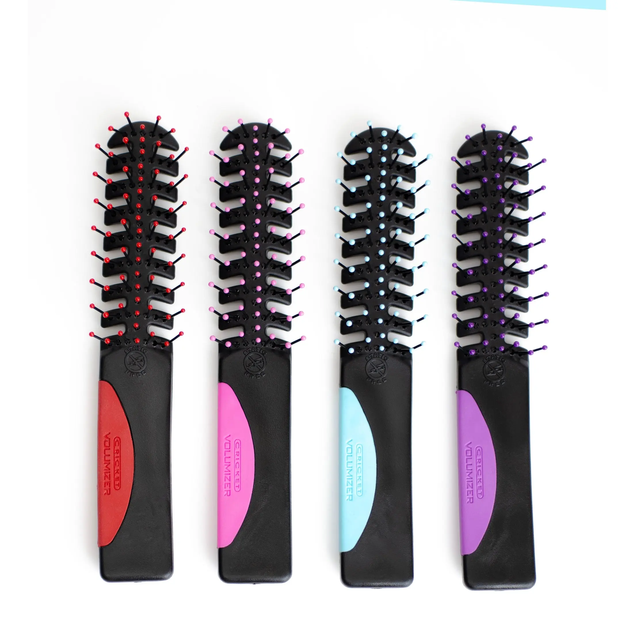 Cricket Beauty Tools Static-Free Volumizing Hair Brush - Heatless Styling Tool with Crisscross Bristles for Heatless Hairstyles, Anti-Frizz, Quick Drying, Daily Hair Care (Purple), Heatless Curls, Voluminous Hair