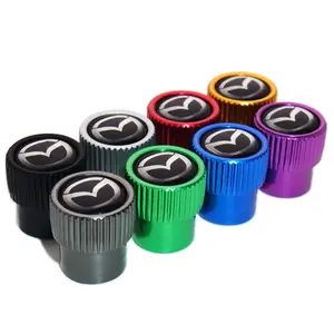 4pcs Gearwheel Style Universal Fit Sport Decor Car Wheels Tire Air Valve Caps Stem Dust Cover 8 Colors