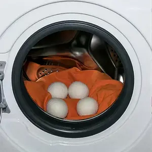 Reusable Wool Dryer Balls (3 Pack), Reduces Wrinkles and Softens Clothes, Ideal for Laundry Room and Home Use, Home Goods