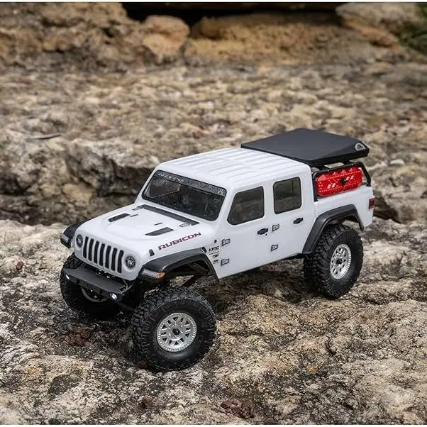 Axial 1/24 SCX24 Jeep JT Gladiator 4X4 RTR Brushed Rock Crawler (Battery & Charger Included), White