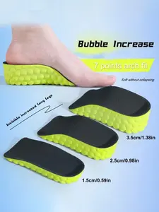 Unisex Height Increasing Shoe Insoles, Height Increase Insole, Invisible Heel Pad, Arch Support, Available in 1.5cm, 2.5cm, 3.5cm, Casual Style