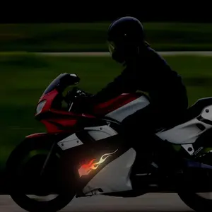 Car Sticker Flame Sticker Rearview Mirror Bumper Body Scratch Decoration Reflective Waterproof Sunscreen UV Engraved Car Decal