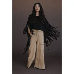 THE SHOWSTOPPER FRINGE TOP IN BLACK