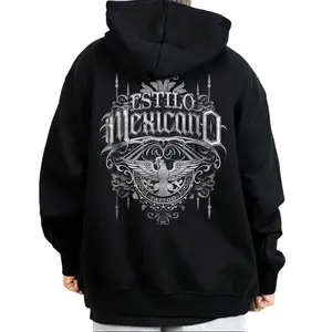 Chicano Clothing, Mexican Clothes, Oversized Graphic Tee for Men & Women Medium Heavy Polyester Sweatshirt Loose Fit Casual Streetwear MX10