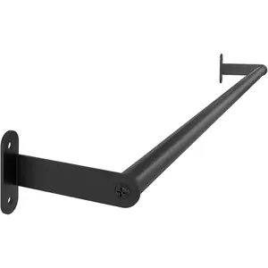 Black 24 Inch Single Towel Bar, Heavy Duty Stainless Steel Wall Mounted Towel Racks for Bathroom