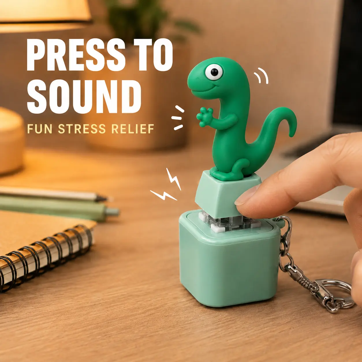 Lizard keychain, lizard button, lizard meme,Funny – Cute, Interactive & Rechargeable