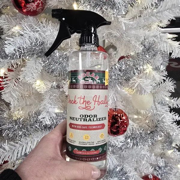 Socar Household Odor Neutralizer - Bio-Safe Technology Holiday Edition, 1 qt Powerful Cleaner, Disinfectant Spray, Deodorizers for Home, Litter Box Deodorizer, Antiseptic Home Cleaning Supply