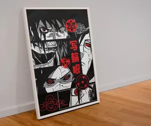 Uchiha Clan Sharingan Poster Sasuke & Itachi Wall Art Naruto Manga