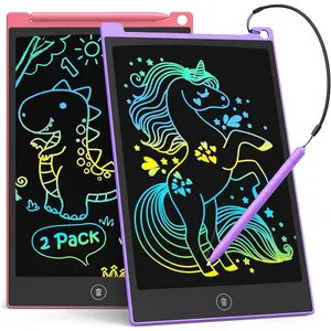 2 Pack LCD Writing Tablet, 8.5 Inch Colorful Doodle Board Drawing Tablet for Kids, Travel Games Activity Learning Toys Birthday Gifts for 3-6 Year Old Boys and Girls Toddlers