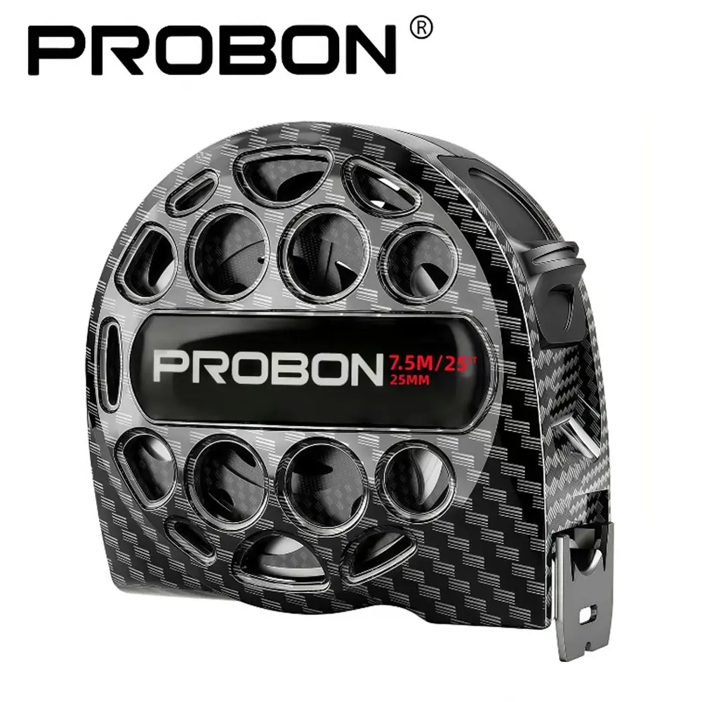 PROBON 25Ft Stainless Steel Tape Measure - Hollow Thickened, Waterproof, High-Definition Inch Scale, Wear-Resistant Hook Construction Tool for Construction & Home DIY, Construction Tools campingessentials