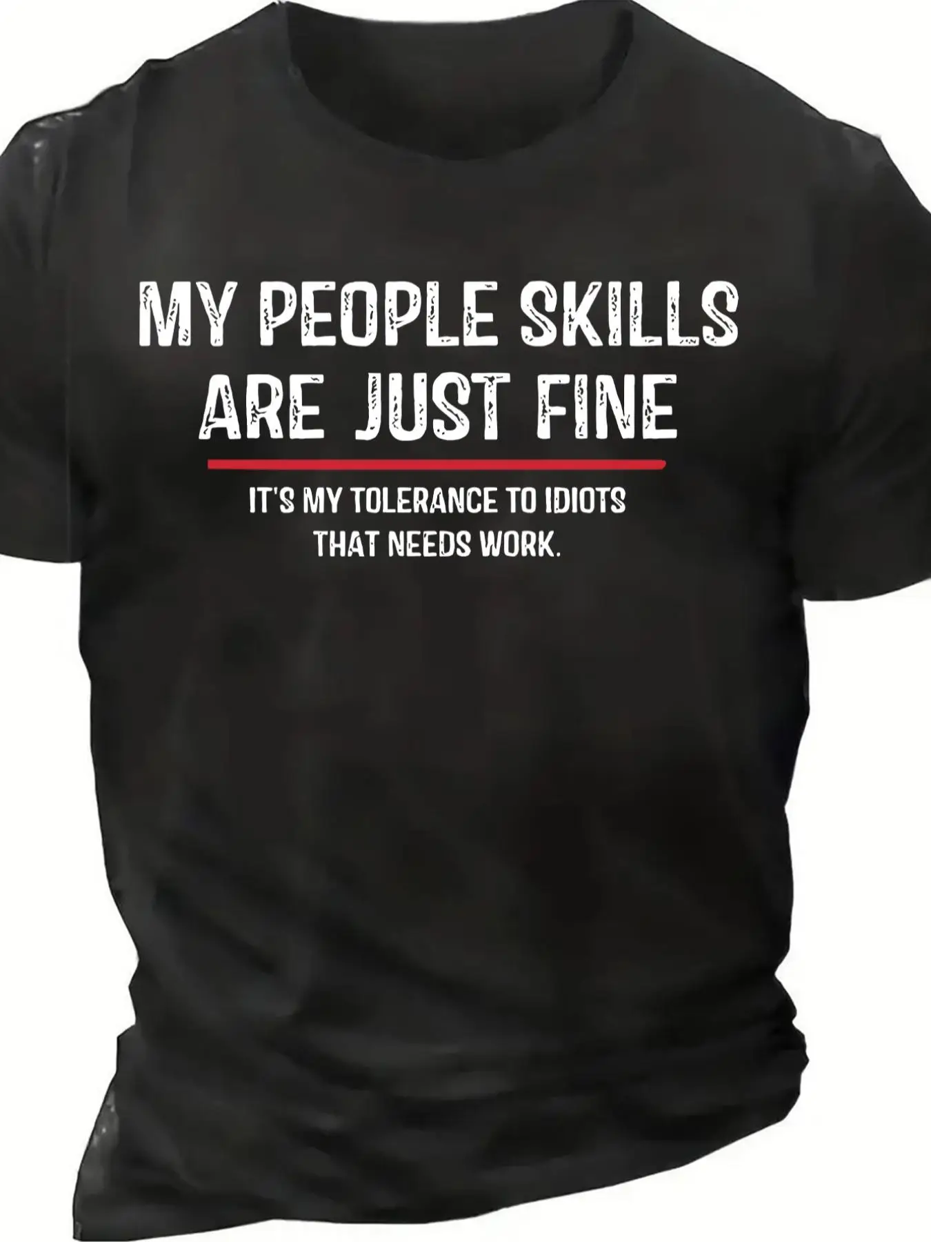 Men's Letter Print Round Neck Tee, Summer Clothes, Regular Fit Crew Neck Short Sleeve T-Shirt for Outdoor Daily Wear, Casual Summer Top for Men, Tshir