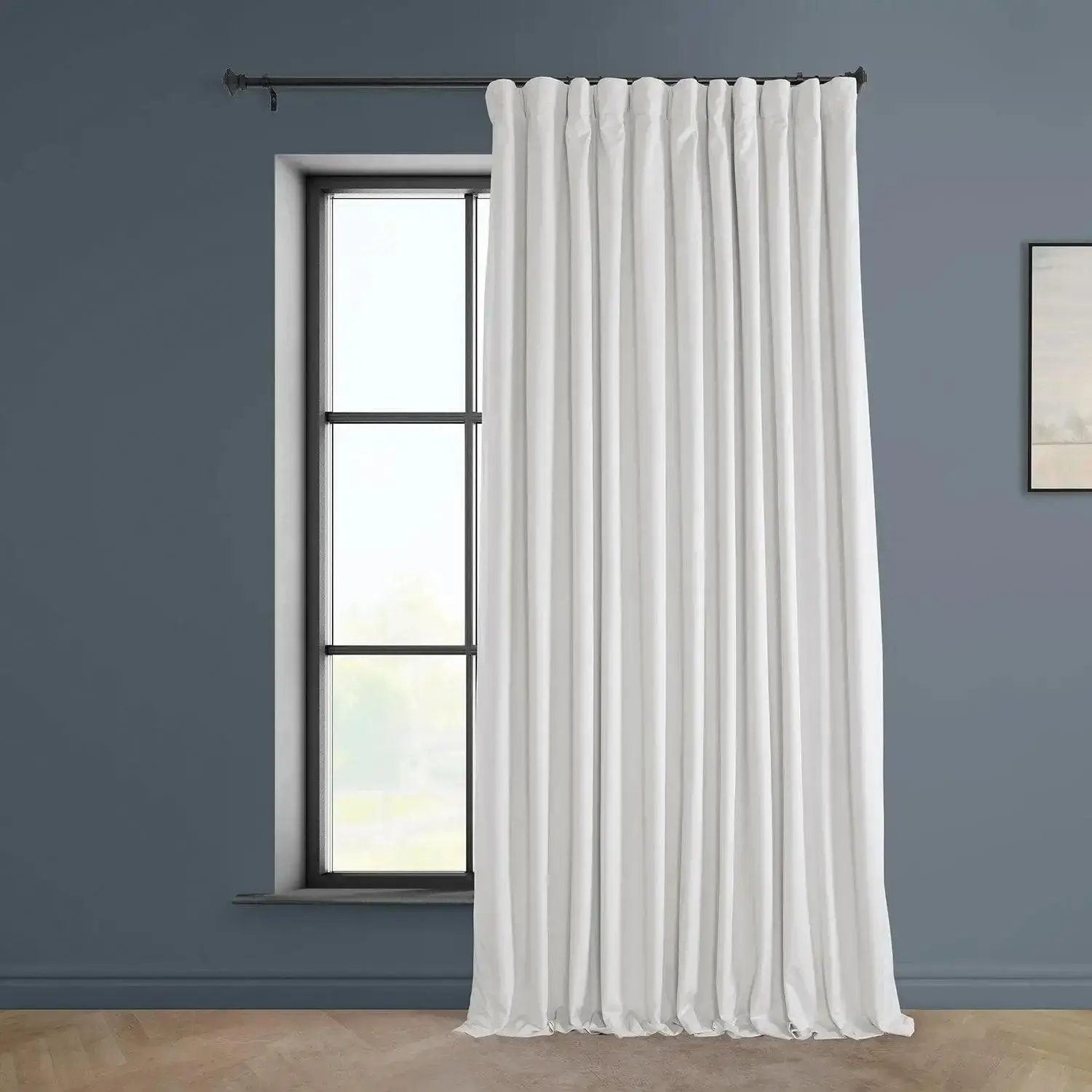 Extra Wide Heritage Plush Velvet Heavy Curtains - Half-Price Room-Darkening Window Drapes, Glam Look Home Decoration Curtain for Dining Room & Living Spaces, Heavy Curtain, Velvet Fabric