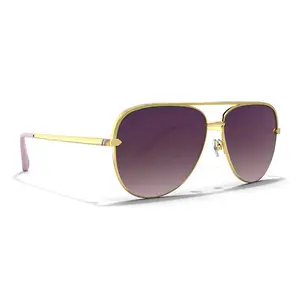 Blenders Shadow Lilac Lush Fade Sunglasses – Polarized Lavender‑Peach Gradient Lenses, 100% UV Protection, Lightweight Golden Wire Frame