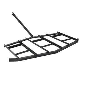 84 Inch Tow Behind Drag Harrow Q235 Steel Driveway Grader with Adjustable Bars and Pin Hitch Support up to 50 lbs for ATV UTV Garden Lawn Tractors