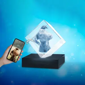 3D Crystal  diamond Photo – Custom Engraved Gift with  free LED Base