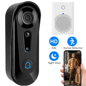 Wireless HD Security Doorbell Camera with Indoor Receiver, Motion Detection & Photo Capture, Remote View, Family Sharing, Two-Way Talk, Cloud Storage, Weatherproof