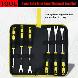 6pcs Automatic Trimming Removal Tool Set, Car Door Panel Remover, Fastener Remover, Clamp, Material, Dashboard, Interior Trimming Tools