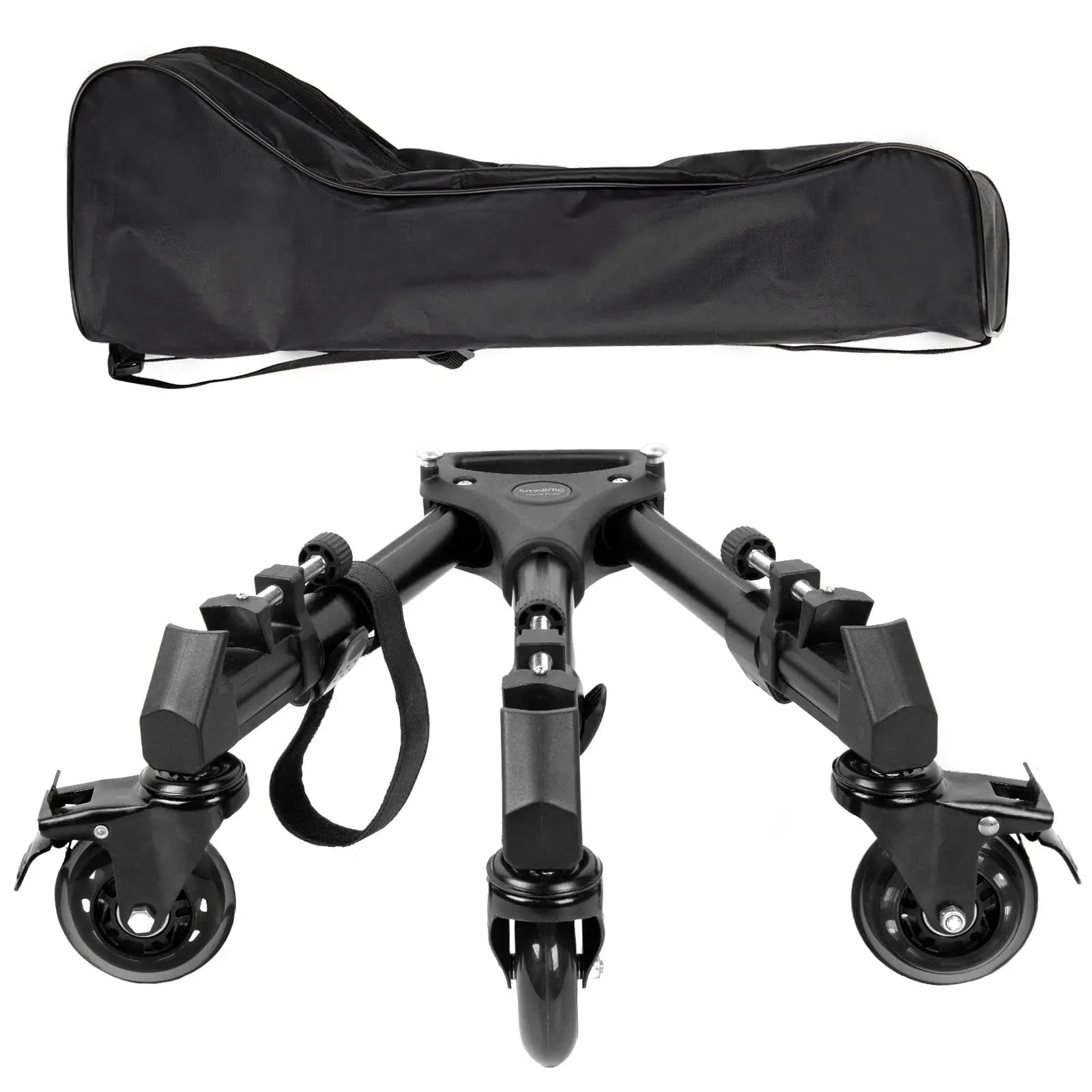 SmallRig Universal Photography Camera Dolly Tripod Accessories, Heavy-Duty Transport Wheels with 3" Smooth Tracking Durable Large Wheels, Adjustable Legs, Carry Bag, 33 lbs Capacity for Canon Sony Cameras Camcorders Video Lighting-3986, Photography Camera