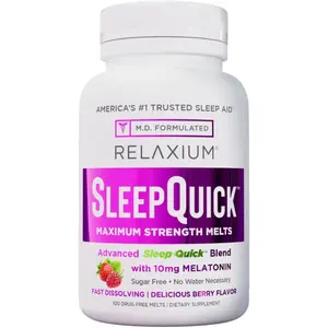 Melatonin 10mg Fast Dissolve Sleep Support Melts Drug Free Vegan Gluten Free Berry Flavor Made in USA 100 Count