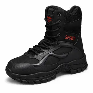Men's All-Season All-Terrain Multi-Purpose High-Top Military Boots with Side Zipper - Lightweight, Breathable & Slip-Resistant Hiking Shoes for Mountaineering, Jungle Exploration, Rock Climbing, Camping and Casual Wear Tactical Work Boots,summervibes