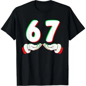 [Winter outfits]67 Meme Funny Six Seven Christmas Shirt Men Women Kids T-Shirt