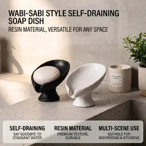 Resin Soap Box Storage Sculpture, Bathroom Countertop & Kitchen Cabinet Organizer, Multiple Colors, Versatile Decor Style
