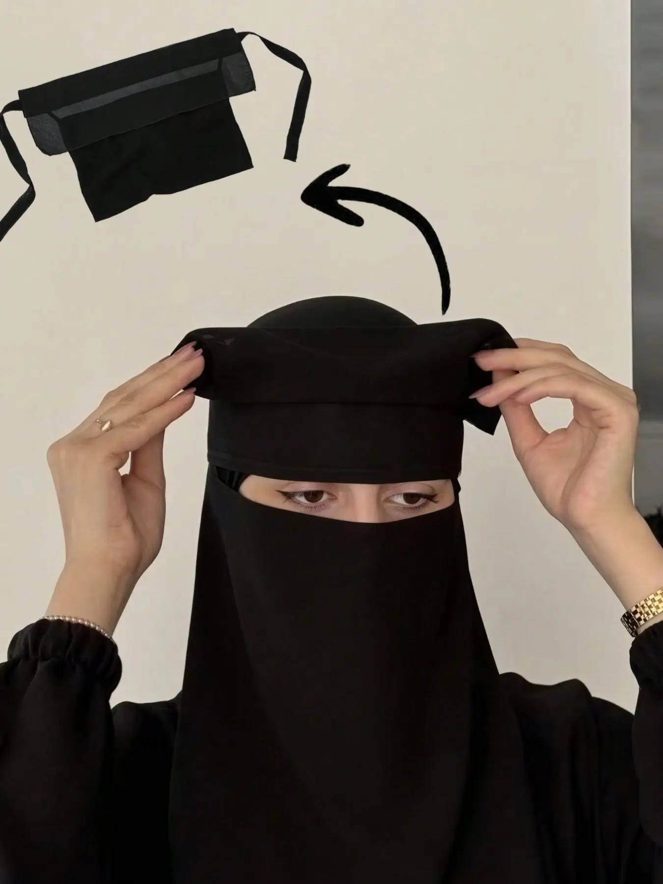 Women's Chiffon Plain Mask, Soft Breathable Single Layer Veil, Niqab Cover, Islamic Khimar, Hijabs, Middle Eastern Prayer Veil, Suitable for All Seasons