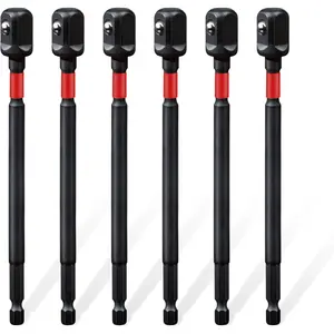 6 count Impact Socket Adapter Set,1/2" Drive Square, 6 Inches Extension Bit Socket Sriver Set,Adapt Your Power Drill to High Torque Impact Wrench