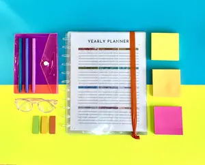 Reusable Discbound ADHD Planner Book with 18 Page Layouts & Sparkle Cover