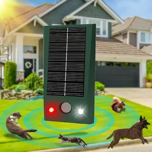 Ultrasonic Animal Repellent Solar Mouse Trap Outdoor Waterproof Flashing Device, Electronic Pest Repellent, Deters Rats, Skunks, Squirrels, Deer, Raccoons, Foxes, Pigs