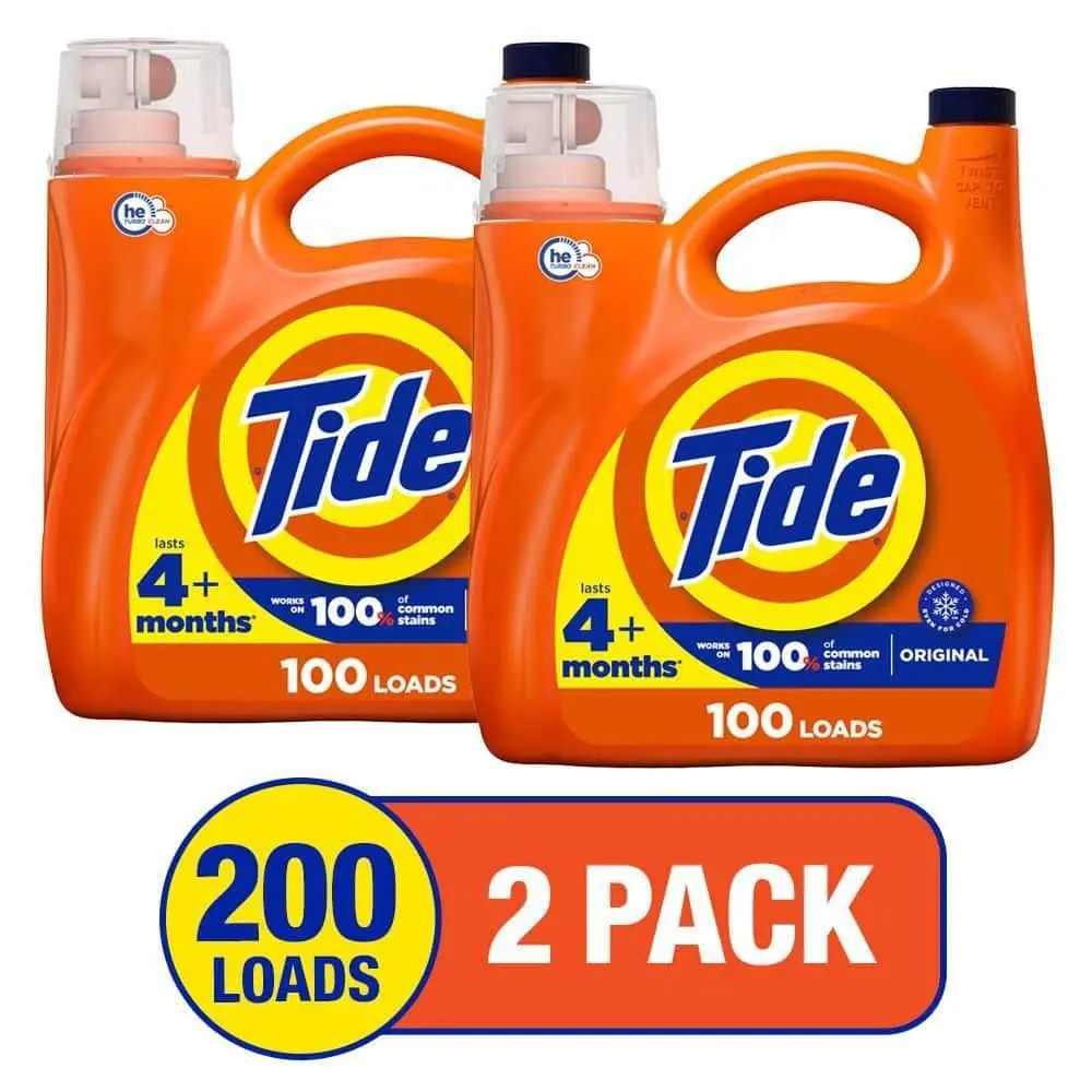 Original Scent Liquid Laundry Detergent, 100-Loads, 132 fl. oz., 2-Pack