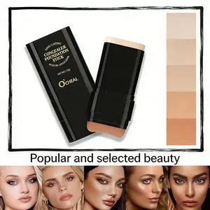 Waterproof Long-Acting Matte Radiant Foundation Stick - 01#Ivory, Smudge-Proof, Moisturizing, Quick Drying, Full Coverage Concealer for Daily Use Makeup Lightweight Cosmetic Moisturizer Hydrate Moisture Hydrating