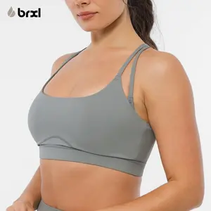BRXL Strappy Sports Bras for Women High Support Criss-Cross Back Padded Sports Bra with Removable Cups Yoga Workout Activewear Sports Bra  UPF 50+ Sun Protection #outdoorfun #warmupforholiday#tiktokmademebuyit#TikTokShopBlackFriday
