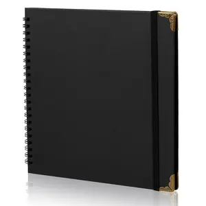 Black Scrapbook 80 Pages, Scrapbook Supplies 8 x 8 In, Scrapbook Album Suitable for Album Memory Book Wedding, Anniversary Family, DIY Craft Projects, Scrapbook Photo Album, Scrapbooking