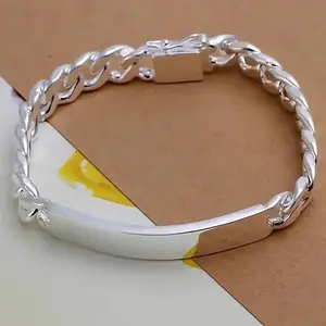 A Stylish 925 Sterling Silver Bracelet - a Luxurious And Beautiful Geometric Jewelry Suitable for Both Men And Women.