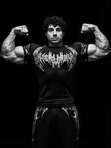 Men's Gym Fitness Sports Workout Athletic Training Tight-fitting Short-sleeve Quick-dry Compression T-Shirt for Men