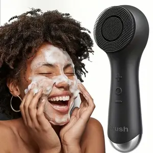Facial Cleansing Brush,Vibrating Face Scrubber with Massage, Silicone Face Scrubber for Women & Men, Electric Facial Cleanser for Deep Cleansing, Gentle Exfoliating