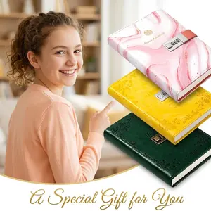CAGIE Lock Journal for Girls A5 Vintage Leather Diary with Combination Lock Refillable Lined Notebook Secret Journal for Writing Prayer Bible Study Cute Private Diary Gift for Girls Women with Box