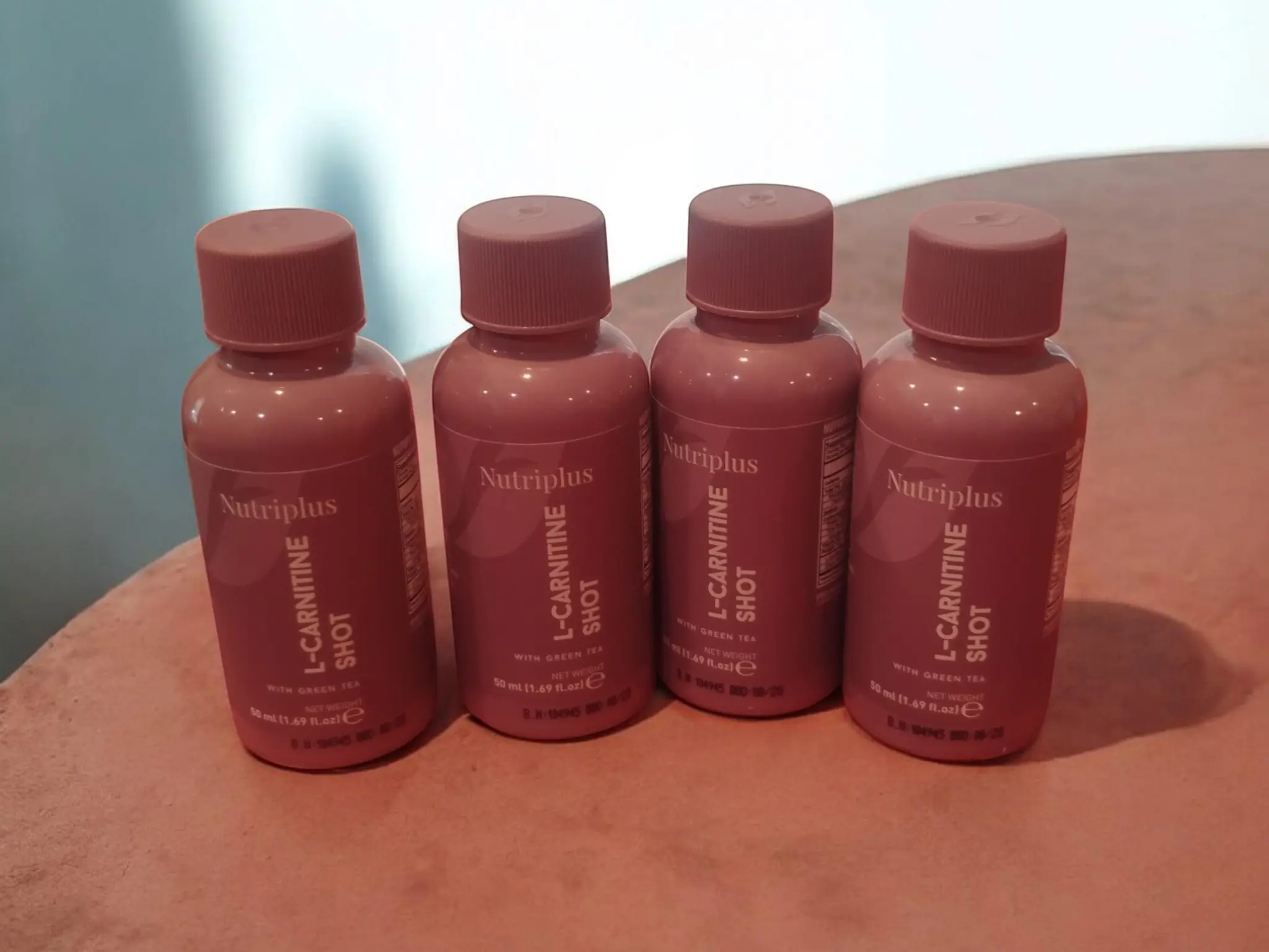 Nutriplus L-Carnitine Natural Vitamin Dietary Supplement Shots, 4-Pack, Glycerin, Sugar Free