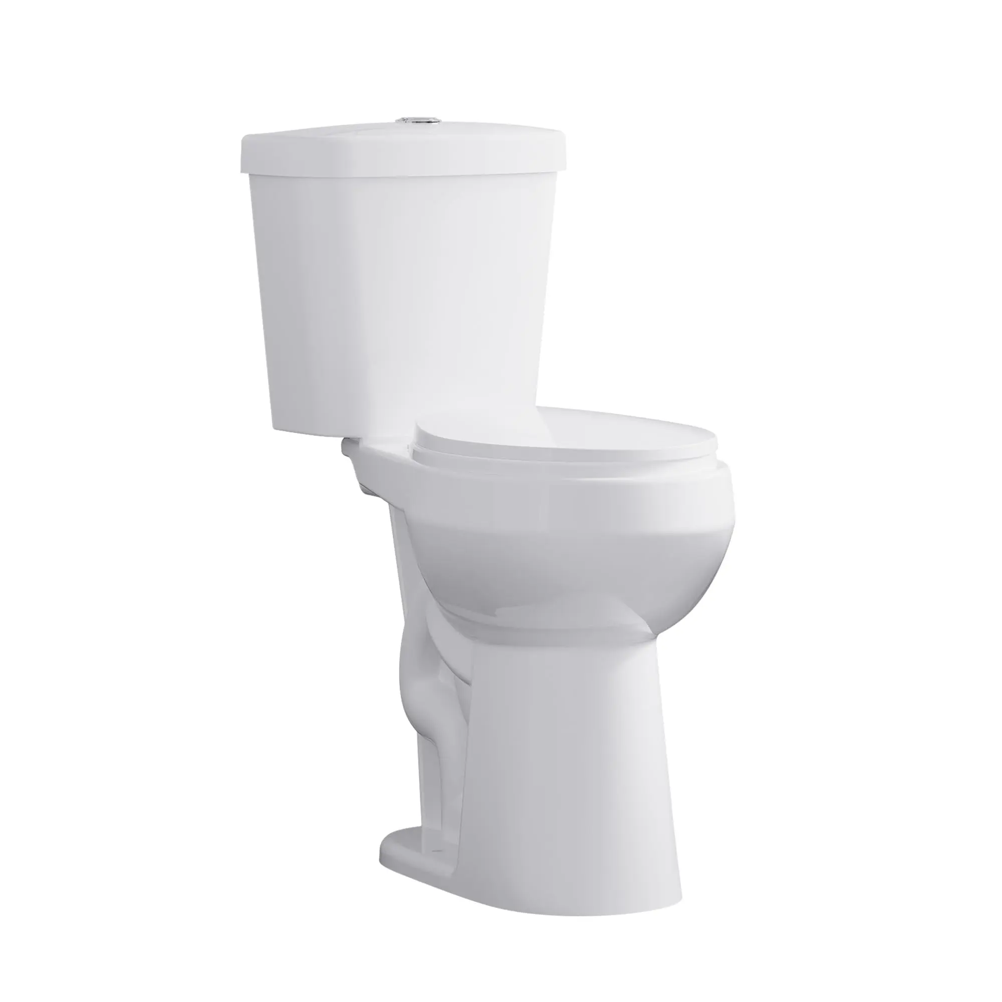 GARVEE Two-Piece Toilet, 21" Toilet, Round for Bathrooms with Soft Close Seat, Toilet with 1.28 Siphonic Flush, Cotton White