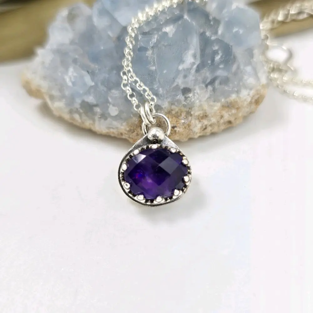 Jen's Jewels Amethyst and Sterling Silver Necklace