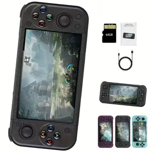 RG50XX Handheld Gaming Console, 3.5-inch IPS Screen, Linux System, 64GB TF Card, HDTV Output - Vibrant Three Colors (Black, Purple) — Perfect Christmas Gift for Gamers