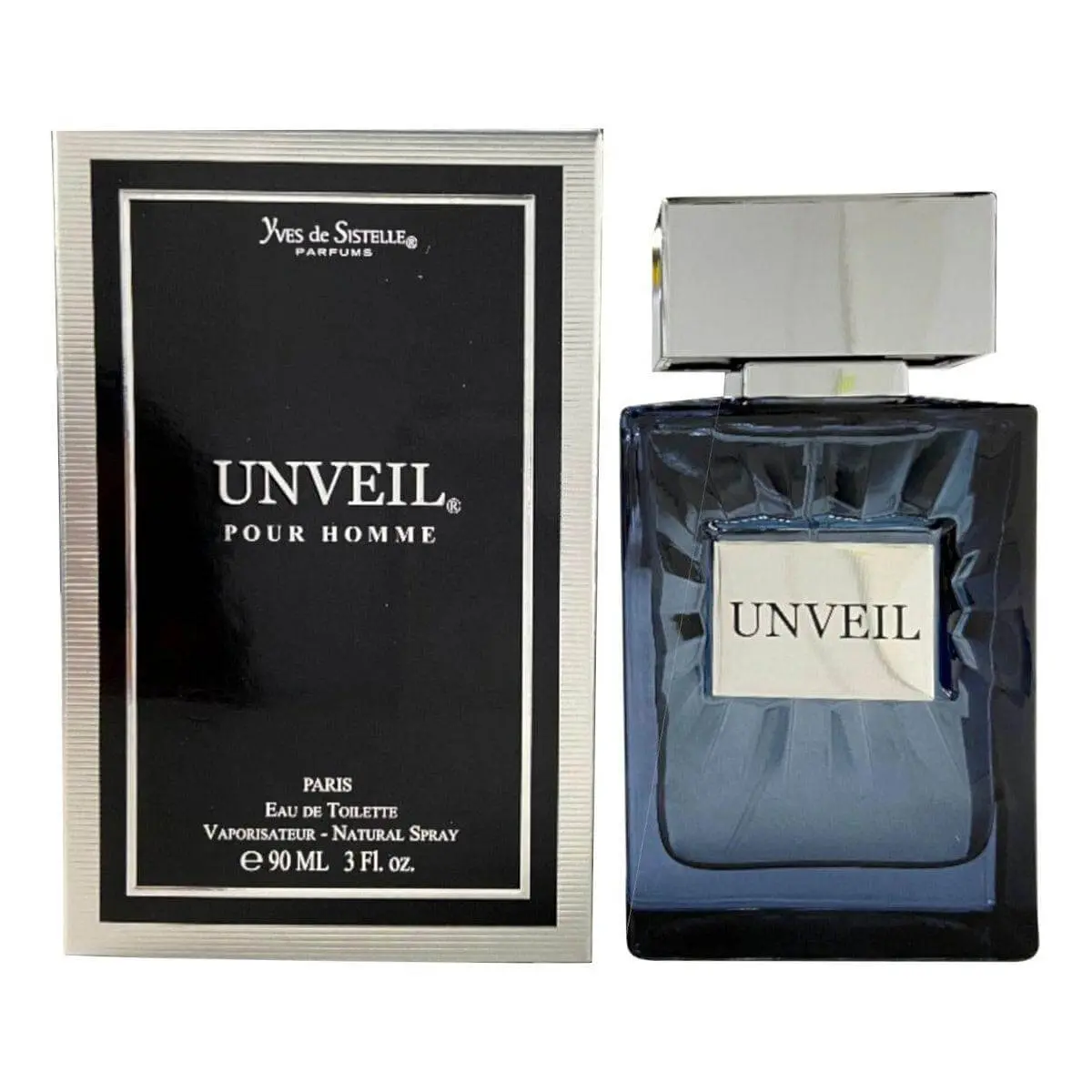 Yves De Sistelle Unveil Pour Homme Men's Eau de Toilette (EDT) Spray Cologne Bottle, 3.0 fl oz Spray-On Men's Fragrance, Single Item, New in Box, Bottle Men's Fragrance