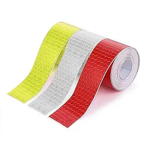 Retro Reflective Tape 3 Rolls High-Visibility Waterproof Self-Adhesive Safety Stickers for Outdoor Use, Trailers, Apparel, and Vehicles (1 in x 30 ft)
