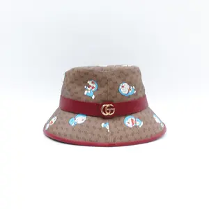 Pre-owned Gucci GG Doraemon Brown Coated Canvas Hat T10414288