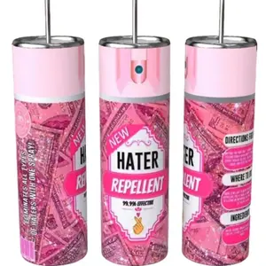 Hater 20oz Stainless Steel Water Bottle Tumbler with Straw - Double Wall Vacuum Insulation, Portable, Durable Kitchenware Drinkware, Reusable Lid, Keeps Coffee Optimal Temperature, Hand Wash Only, Water Bottles