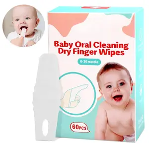 Baby Dry Wipes, Newborn Tongue Cleaner, 60PCS Disposable Infant Wipes Clean Mouth,Gauze Gum Cleaner Toothbrush Baby Oral Cleaning Stick Dental Care for 0-36 Month year old straw cup Large Soft Absorbent Muslin Burp Cloths nursing mom newborn lounger cover