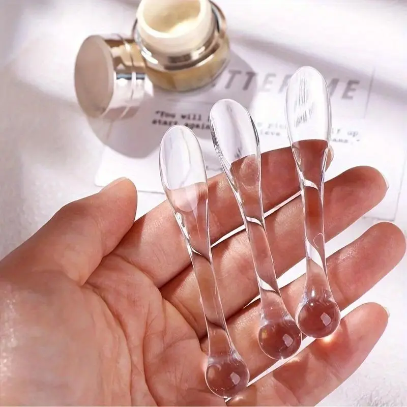 Cosmetic Spatula, 3 Counts/set Mini DIY Beauty Tools, Face Cream Mask Mud Mixing Spoon, Facial Makeup Applicator, At Home Facial, Skin Care Tools for Women