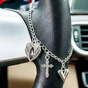 Steering Wheel Rosary Charm, Car Pearl Jewelry, Unique Fashion Gift, Automotive Decor, Stylish Car Accessory, Car Interior Decoration, Car Ornament