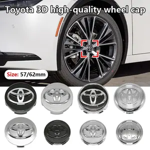 4pcs Toyota Wheel HUB Center Cap Stickers, Waterproof and Scratch Resistant Car Rim Decor, Easy Installation for Corolla, Camry, Rav4 and More